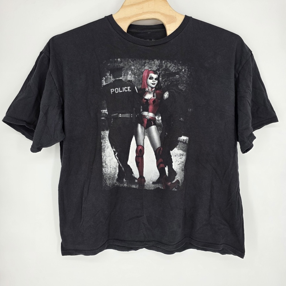 Harley Quinn T Shirt 3XL Police Batman DC Comics Suicide Squad Joker Black